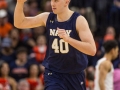 December  29, 2019: Navy Midshipmen center Evan Wieck (40) celebrates a made three-point shot during NCAA basketball action between the Navy Midshipmen and the Virginia Cavaliers at John Paul Jones Arena Charlottesville, VA. Jonathan Huff/CSM