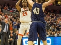 December  29, 2019: Virginia Cavaliers forward Mamadi Diakite (25) shots a jump shot during NCAA basketball action between the Navy Midshipmen and the Virginia Cavaliers at John Paul Jones Arena Charlottesville, VA. Jonathan Huff/CSM