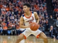 December  29, 2019: Virginia Cavaliers guard Kihei Clark (0) steps back for an open three-point shot during NCAA basketball action between the Navy Midshipmen and the Virginia Cavaliers at John Paul Jones Arena Charlottesville, VA. Jonathan Huff/CSM
