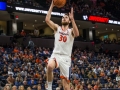 December  29, 2019: Virginia Cavaliers forward Jay Huff (30) goes up for a dunk to close out NCAA basketball action between the Navy Midshipmen and the Virginia Cavaliers at John Paul Jones Arena Charlottesville, VA. Jonathan Huff/CSM