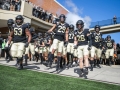 November 2, 2019: Wake Forest Demon Deacons take the field before NCAA football action between the NC State Wolfpack and the Wake Forest Demon Deacons at BB&T Field in Winston-Salem, NC. Jonathan Huff/CSM