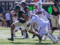 November 2, 2019: Wake Forest Demon Deacons wide receiver Scotty Washington (7) looks for an opening in the NC State defense during NCAA football action between the NC State Wolfpack and the Wake Forest Demon Deacons at BB&T Field in Winston-Salem, NC. Jonathan Huff/CSM