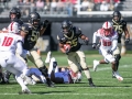 November 2, 2019: Wake Forest Demon Deacons running back Kenneth Walker III (25) looks for an opening in the NC State defense during NCAA football action between the NC State Wolfpack and the Wake Forest Demon Deacons at BB&T Field in Winston-Salem, NC. Jonathan Huff/CSM