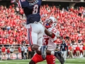 September 28, 2019: Liberty Flames cornerback Jimmy Faulks (8) intercepts a New Mexico pass in the end zone during NCAA football action between the New Mexico Lobos and the Liberty Flames at Williams Stadium in Lynchburg, VA. Jonathan Huff/CSM