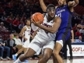 January 9, 2020: Liberty Flames forward Myo Baxter-Bell (0) forces his way into the lane during NCAA basketball action between the North Alabama Lions and the Liberty Flames at Vines Center Lynchburg, VA. Jonathan Huff/CSM