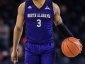 January 9, 2020: North Alabama Lions Guard Jamari Blackmon (3) brings the ball up court during NCAA basketball action between the North Alabama Lions and the Liberty Flames at Vines Center Lynchburg, VA. Jonathan Huff/CSM