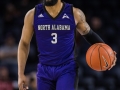 January 9, 2020: North Alabama Lions Guard Jamari Blackmon (3) brings the ball up court during NCAA basketball action between the North Alabama Lions and the Liberty Flames at Vines Center Lynchburg, VA. Jonathan Huff/CSM