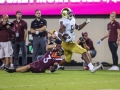 October 6, 2018: Notre Dame Fighting Irish wide receiver Miles Boykin (81) breaks a tackle for a touchdown in the third quarter during NCAA football action between the Notre Dame Fighting Irish and the Virginia Tech Hokies at Lane Stadium in Blacksburg, VA. Jonathan Huff/CSM