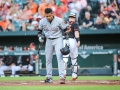 June 15, 2018: Miami Marlins second baseman Starlin Castro (13) upset after striking out during MLB action between the Miami Marlins and the Baltimore Orioles at Camden Yards in Baltimore, MD. Jonathan Huff/CSM