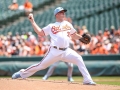 June 17, 2018: Baltimore Orioles starting pitcher Dylan Bundy (37) delivers a pitch in the first inning during MLB action between the Miami Marlins and the Baltimore Orioles at Camden Yards in Baltimore, MD. Orioles defeat the Marlins 10 - 4. Jonathan Huff/CSM