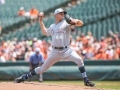 June 17, 2018: Miami Marlins starting pitcher Trevor Richards (63) delivers a pitch in the first inning during MLB action between the Miami Marlins and the Baltimore Orioles at Camden Yards in Baltimore, MD. Orioles defeat the Marlins 10 - 4. Jonathan Huff/CSM