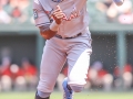 June 17, 2018: Miami Marlins left fielder Cameron Maybin (1) steals third base during MLB action between the Miami Marlins and the Baltimore Orioles at Camden Yards in Baltimore, MD. Orioles defeat the Marlins 10 - 4. Jonathan Huff/CSM