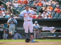 June 17, 2018: Baltimore Orioles shortstop Manny Machado (13) takes off his gear after striking out in the seventh inning during MLB action between the Miami Marlins and the Baltimore Orioles at Camden Yards in Baltimore, MD. Orioles defeat the Marlins 10 - 4.  Jonathan Huff/CSM