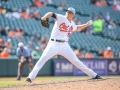 June 17, 2018: Baltimore Orioles relief pitcher Zach Britton (53) comes in to close the game in the ninth inning during MLB action between the Miami Marlins and the Baltimore Orioles at Camden Yards in Baltimore, MD. Orioles defeat the Marlins 10 - 4.  Jonathan Huff/CSM