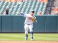 June 17, 2018: Baltimore Orioles shortstop Manny Machado (13) attempts to throws a runner out in the ninth inning during MLB action between the Miami Marlins and the Baltimore Orioles at Camden Yards in Baltimore, MD. Orioles defeat the Marlins 10 - 4.  Jonathan Huff/CSM