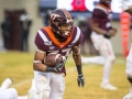November 23, 2019: Virginia Tech Hokies running back Deshawn McClease (33) tries to break free of Pitt defenders during NCAA football action between the Pitt Panthers and the Virginia Tech Hokies at Lane Stadium in Blacksburg, VA. Jonathan Huff/CSM