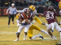 November 23, 2019: Virginia Tech Hokies wide receiver Tre Turner (11) is brought down by the Pitt defense during NCAA football action between the Pitt Panthers and the Virginia Tech Hokies at Lane Stadium in Blacksburg, VA. Jonathan Huff/CSM