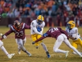 November 23, 2019: Pittsburgh Panthers wide receiver Shocky Jacques-Louis (18) tries to break past Virginia Tech defenders during NCAA football action between the Pitt Panthers and the Virginia Tech Hokies at Lane Stadium in Blacksburg, VA. Jonathan Huff/CSM