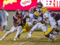 November 23, 2019: Virginia Tech Hokies quarterback Hendon Hooker (2) is forced to scramble during NCAA football action between the Pitt Panthers and the Virginia Tech Hokies at Lane Stadium in Blacksburg, VA. Jonathan Huff/CSM