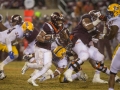 November 23, 2019: Virginia Tech Hokies running back Deshawn McClease (33) runs through the Pitt defense during NCAA football action between the Pitt Panthers and the Virginia Tech Hokies at Lane Stadium in Blacksburg, VA. Jonathan Huff/CSM