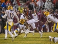 November 23, 2019: Virginia Tech Hokies wide receiver Tre Turner (11) runs through the Pitt defense during NCAA football action between the Pitt Panthers and the Virginia Tech Hokies at Lane Stadium in Blacksburg, VA. Jonathan Huff/CSM