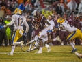November 23, 2019: Virginia Tech Hokies wide receiver Tre Turner (11) runs through the Pitt defense during NCAA football action between the Pitt Panthers and the Virginia Tech Hokies at Lane Stadium in Blacksburg, VA. Jonathan Huff/CSM