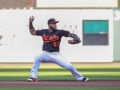 July 12, 2019: Baltimore Orioles second baseman Hanser Alberto (57) tries to throw a runner out at first during MLB action between the Tampa Bay Rays and the Baltimore Orioles at Camden Yards in Baltimore, MD. Jonathan Huff/CSM