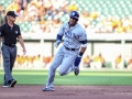 July 12, 2019: Tampa Bay Rays third baseman Yandy Diaz (2) rounds second base during MLB action between the Tampa Bay Rays and the Baltimore Orioles at Camden Yards in Baltimore, MD. Jonathan Huff/CSM