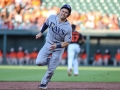 July 12, 2019: Tampa Bay Rays catcher Travis d'Arnaud (37) rounds second base during MLB action between the Tampa Bay Rays and the Baltimore Orioles at Camden Yards in Baltimore, MD. Jonathan Huff/CSM