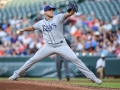 July 12, 2019: Tampa Bay Rays relief pitcher Yonny Chirinos (72) delivers a pitch during MLB action between the Tampa Bay Rays and the Baltimore Orioles at Camden Yards in Baltimore, MD. Jonathan Huff/CSM