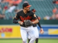 July 12, 2019: Baltimore Orioles third baseman Rio Ruiz (14) throws a Rays runner out at first during MLB action between the Tampa Bay Rays and the Baltimore Orioles at Camden Yards in Baltimore, MD. Jonathan Huff/CSM