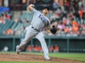 July 12, 2019: Tampa Bay Rays relief pitcher Yonny Chirinos (72) delivers a pitch during MLB action between the Tampa Bay Rays and the Baltimore Orioles at Camden Yards in Baltimore, MD. Jonathan Huff/CSM