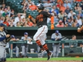 July 12, 2019: Baltimore Orioles first baseman Renato Nunez (39) celebrates his solo home during MLB action between the Tampa Bay Rays and the Baltimore Orioles at Camden Yards in Baltimore, MD. Jonathan Huff/CSM