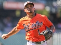 July 13, 2019: Baltimore Orioles shortstop Richie Martin (1) toss a third out ball to a fan during the first game of a double header between the Tampa Bay Rays and the Baltimore Orioles at Camden Yards in Baltimore, MD. Orioles defeat the Rays 2-1. Jonathan Huff/CSM