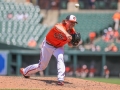 July 13, 2019: Baltimore Orioles relief pitcher Jimmy Yacabonis (31) delivers a pitch in the fifth inning of the first game of a double header between the Tampa Bay Rays and the Baltimore Orioles at Camden Yards in Baltimore, MD. Jonathan Huff/CSM