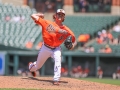 July 13, 2019: Baltimore Orioles relief pitcher Jimmy Yacabonis (31) delivers a pitch in the fifth inning of the first game of a double header between the Tampa Bay Rays and the Baltimore Orioles at Camden Yards in Baltimore, MD. Jonathan Huff/CSM