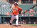 July 13, 2019: Baltimore Orioles relief pitcher Jimmy Yacabonis (31) delivers a pitch in the fifth inning of the first game of a double header between the Tampa Bay Rays and the Baltimore Orioles at Camden Yards in Baltimore, MD. Jonathan Huff/CSM