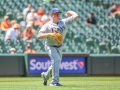 July 13, 2019: Tampa Bay Rays starting pitcher Brendan McKay (49) throws out Baltimore Orioles right fielder Trey Mancini (16) at first in the fifth inning of the first game of a double header between the Tampa Bay Rays and the Baltimore Orioles at Camden Yards in Baltimore, MD. Jonathan Huff/CSM