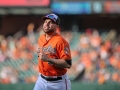 July 13, 2019: Baltimore Orioles first baseman Renato Nunez (39) heads to the dugout before the second game of a double header between the Tampa Bay Rays and the Baltimore Orioles at Camden Yards in Baltimore, MD. Jonathan Huff/CSM