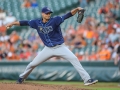 July 13, 2019: Tampa Bay Rays starting pitcher Charlie Morton (50) delivers a pitch in the third inning of the second game of a double header between the Tampa Bay Rays and the Baltimore Orioles at Camden Yards in Baltimore, MD. Jonathan Huff/CSM