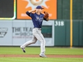 July 13, 2019: Tampa Bay Rays second baseman Joey Wendle (18) throws a runner out at first during the second game of a double header between the Tampa Bay Rays and the Baltimore Orioles at Camden Yards in Baltimore, MD. Jonathan Huff/CSM