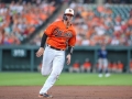 July 13, 2019: Baltimore Orioles catcher Chance Sisco (15) strides towards third base during the second game of a double header between the Tampa Bay Rays and the Baltimore Orioles at Camden Yards in Baltimore, MD. Jonathan Huff/CSM