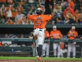 July 13, 2019: Baltimore Orioles second baseman Hanser Alberto (57) gets to celebrate his home run after the original call was overturned during the second game of a double header between the Tampa Bay Rays and the Baltimore Orioles at Camden Yards in Baltimore, MD. Jonathan Huff/CSM