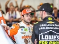 September 21, 2018: Monster Energy NASCAR Cup Series teammates Chase Elliott (9) and Jimmie Johnson (48) talk after the first Federated Auto Parts 400 practice in Richmond, VA.  Jonathan Huff/CSM