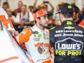 September 21, 2018: Monster Energy NASCAR Cup Series teammates Chase Elliott (9) and Jimmie Johnson (48) talk after the first Federated Auto Parts 400 practice in Richmond, VA.  Jonathan Huff/CSM
