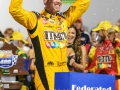 September 22, 2018: Monster Energy NASCAR Cup Series driver Kyle Busch (18) wins the Federated Auto Parts 400 in Richmond, VA. Jonathan Huff/CSM