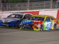 September 22, 2018: Monster Energy NASCAR Cup Series driver Kyle Busch (18) passes Brad Keselowski in the final stage to win the Federated Auto Parts 400 in Richmond, VA. Jonathan Huff/CSM