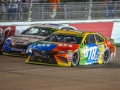 September 22, 2018: Monster Energy NASCAR Cup Series driver Kyle Busch (18) passes Brad Keselowski in the final stage to win the Federated Auto Parts 400 in Richmond, VA. Jonathan Huff/CSM