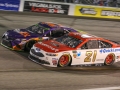 September 22, 2018: Monster Energy NASCAR Cup Series drivers Paul Menard (21) and Denny Hamlin (11) battle for position in turn one during the Federated Auto Parts 400 in Richmond, VA. Jonathan Huff/CSM