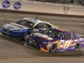 September 22, 2018: Monster Energy NASCAR Cup Series drivers Denny Hamlin (11) and Ricky Stenhouse Jr. (17) battle for position in turn one during the Federated Auto Parts 400 in Richmond, VA. Jonathan Huff/CSM